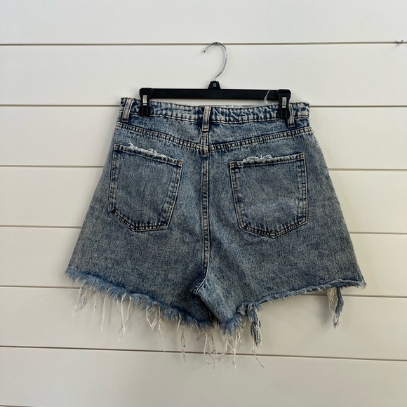 Signature8 Blue Distressed Jean Shorts - Picture 2 of 4